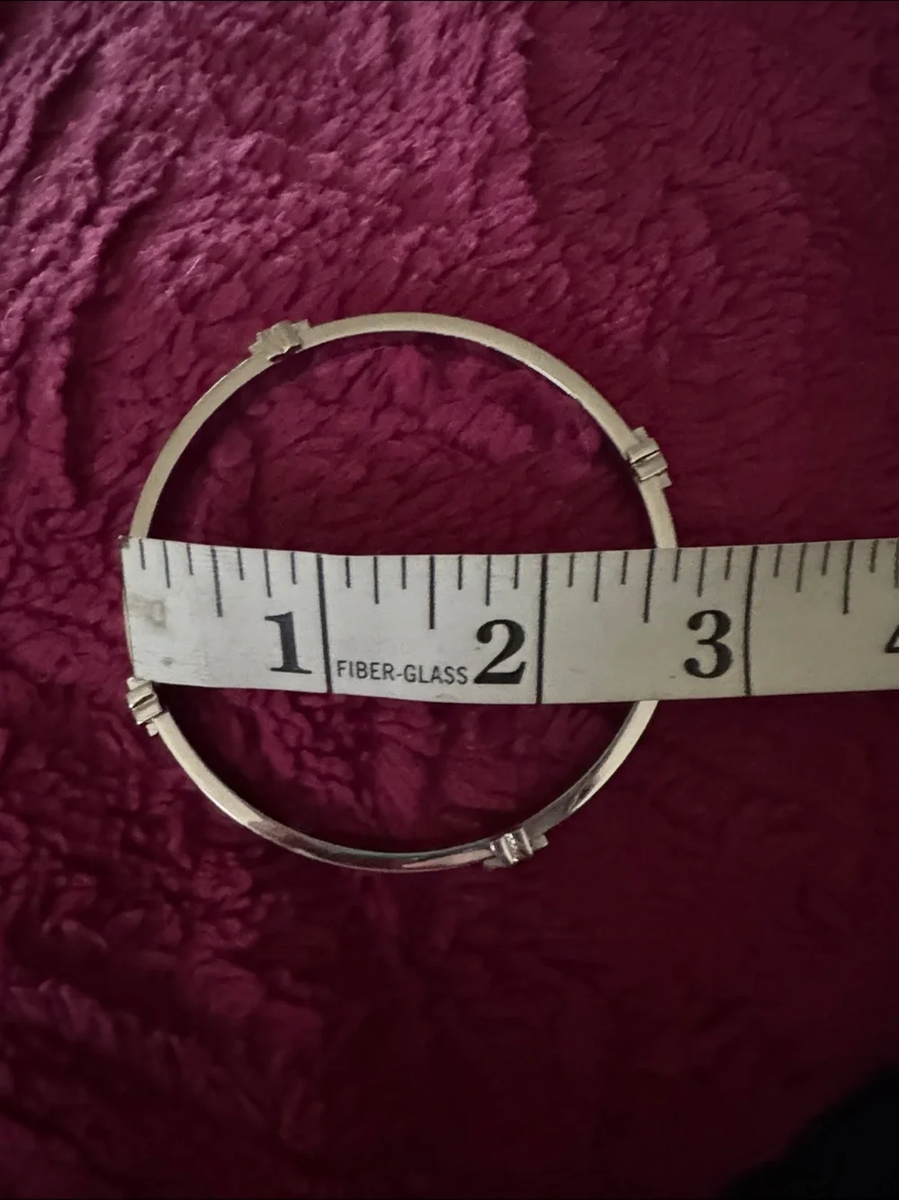 Tory Burch Polished Silver Logo Hinged Bracelet